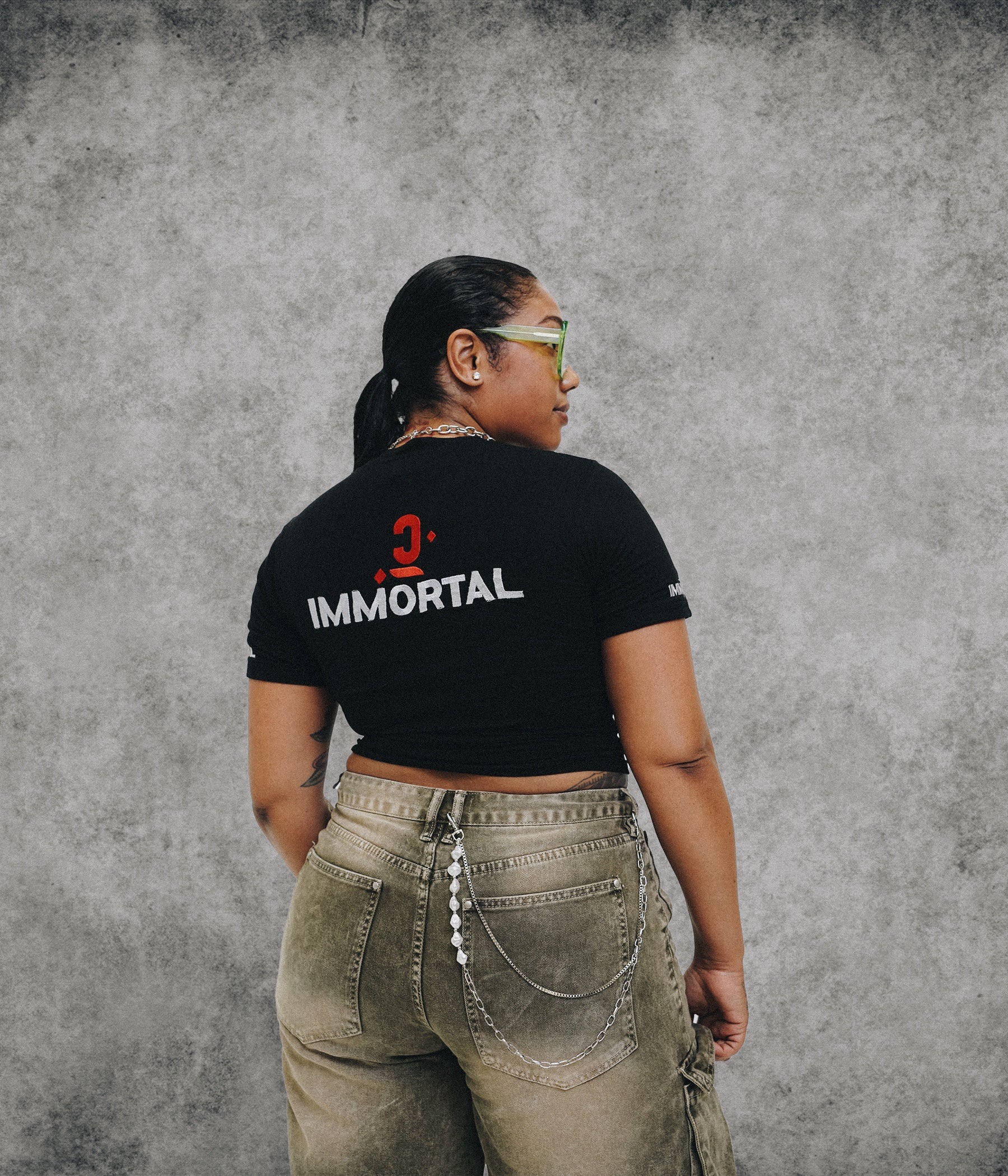 Multi Emblem Baby Crop Tee